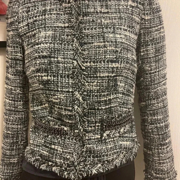 J Crew Womens Black
Textured Embellished Fringe
Beaded Long Sleeve Jacket - Picture 12 of 13